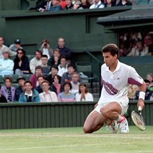 Wimbledon Tennis Championships. Steffi Graf in action. June 1991 91-4117-219