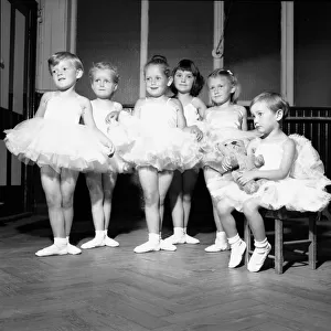 Young girls at the Slocombe School of Ballet, Cardiff 10th July 1960