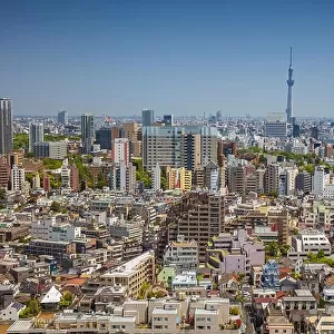 Tokyo. Cityscape image of Tokyo skyline during sunny day in Japan