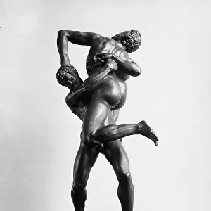 Hercules and Antaeus, bronze statuette by Giambologna, in the Museo degli Argenti, Florence