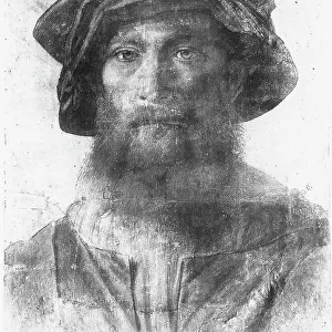 Male portrait. Drawing by Timoteo Viti, in the British Museum in London