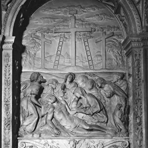 Piet; relief by Giovanni da Nola in the church of Santa Maria delle Grazie a Caponapoli, Naples
