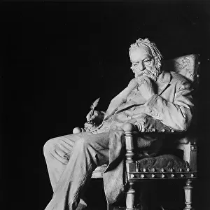 Portrait of Victor Hugo; work sculptured by Gaetano Trentanove in a private Florentine collection