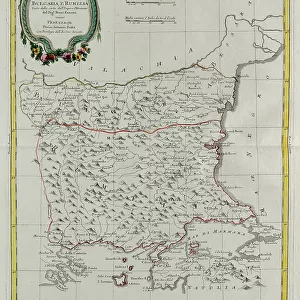 Provinces of Bulgaria and Rumelia, engraving by G. Zuliani taken from Tome III of the "Newest Atlas" published in Venice in 1781 by Antonio Zatta, Private Collection