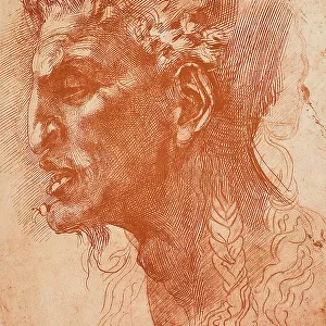 Satyr's Head; drawing by Michelangelo. The Louvre, Paris