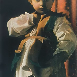 A small boy, detail of Alms or Elemosina; painting by Bartolomeo Schedoni. Capodimonte Museum, Naples