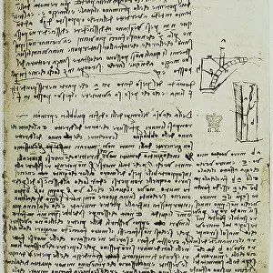 Studies on building an arch, written by Leonardo da Vinci, part of the Arundel Codex 263, c.158r, housed in the British Museum of London