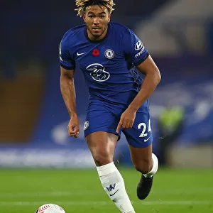 Chelsea's Reece James in Action Against Sheffield United at Empty Stamford Bridge, Premier League 2020