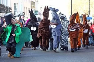 Annual London Pantomime Horse Race, Greenwich, London