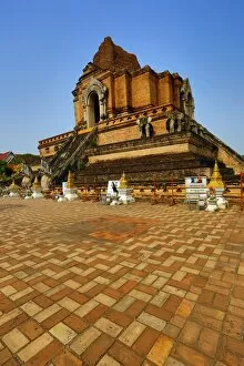 Chedi at Wat Chedi Luang Temple in Chiang Mai, Thailand