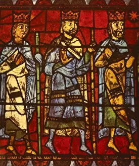 Departure of the Magi, stained glass, Chartres Cathedral