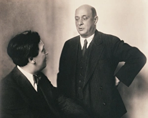 Austria, Vienna, Austrian composer Alban Berg (1885-1935), with his friend and teacher Arnold Schonberg (1874 - 1951), 1914 Austria, Vienna, Austrian composer Alban Berg (1885-1935), with his friend and teacher Arnold Schonberg (1874 - 1951), 1914