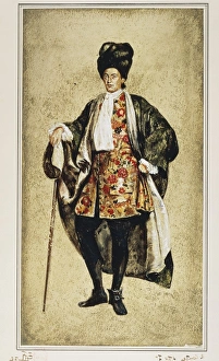 France, Paris, costume sketch for Count Almaviva for performance The Marriage of Figaro France, Paris, costume sketch for Count Almaviva for performance The Marriage of Figaro