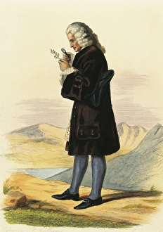 France, Paris, portrait of French naturalist and botanist Bernard de Jussieu, planner of botanical Garden at Trianon in Versailles France, Paris, portrait of French naturalist and botanist Bernard de Jussieu, planner of botanical Garden at Trianon in Versailles
