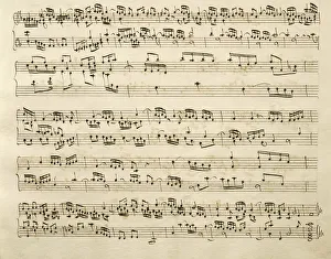 Fughe by Georg Friedrich Handel (1685-1759), autograph score belonged to Francesco Fughe by Georg Friedrich Handel (1685-1759), autograph score belonged to Francesco