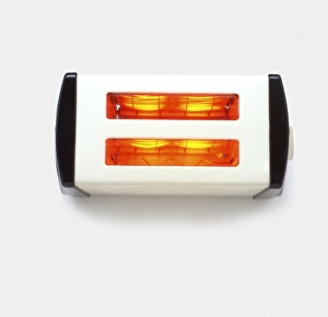 Heating elements in toaster, view from above
