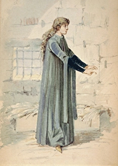Italy, Milan, Costume sketch for Margherita in jail (Mefistopheles) Italy, Milan, Costume sketch for Margherita in jail (Mefistopheles)