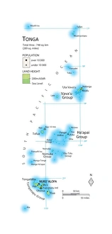 Map of Tonga