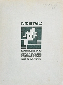 Netherlands, The Hague, cover of journal De Stijl Netherlands, The Hague, cover of journal De Stijl