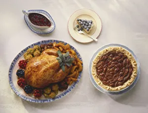 Roast turkey with cornbread stuffing
