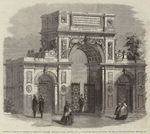 Memorial Arch to be erected at Brompton Barracks, Chatham, to the Officers and Sappers of the Royal Engineers who fell in the Russian War (engraving)
