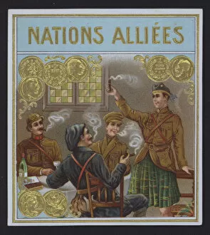 Nations Alliees, cigar label (chromolitho)
